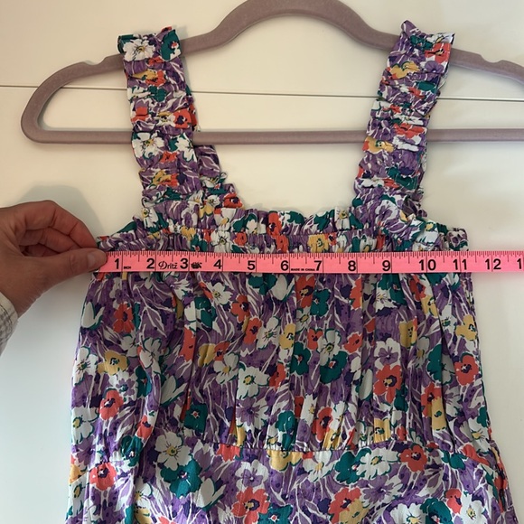 Faithfull the Brand Mid Summer Floral Crepe Mini Dress Size Small - Picture 6 of 10
